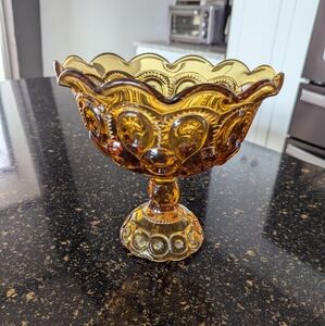 Vintage L E Smith Moon and Stars Dish